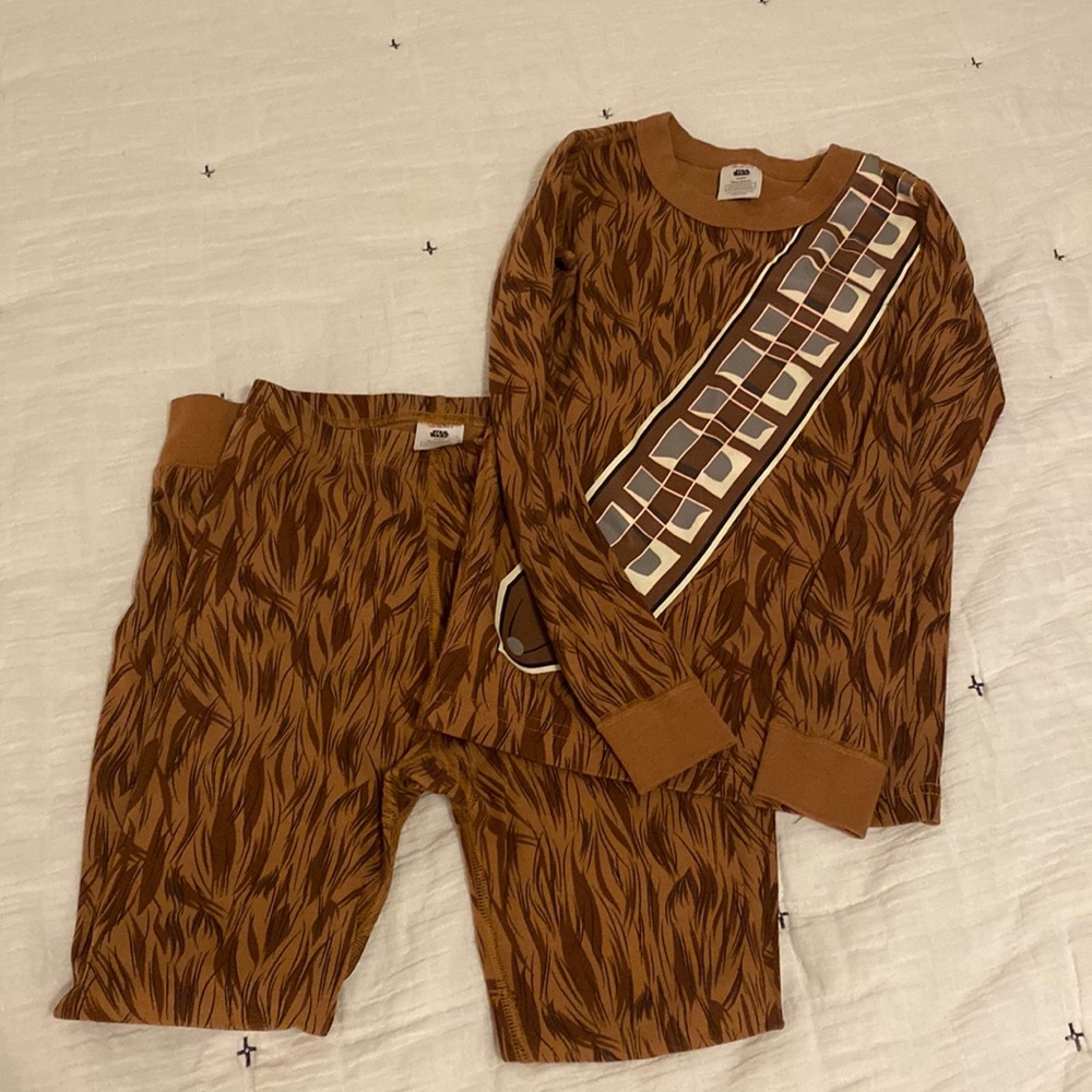 Hanna Andersson Star Wars Chewie 130 (8US) Pajama Set EUC